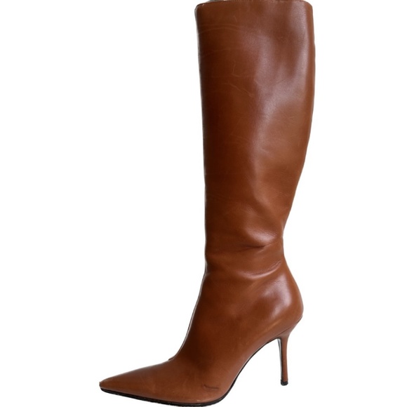 Dolce & Gabbana cognac colour leather knee high boot - Picture 1 of 8